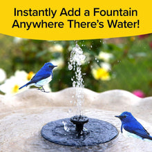 Fast Fountain by Pocket Hose - Solar-Powered - Instantly Adds a Water Feature Virtually Anywhere - 5 Spray Modes - No Installation or Batteries Required - Great for Bird Baths, Pools, Pond & More (1 Pc)