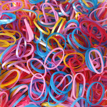 Flexible and reusable multicolor rubber bands for home