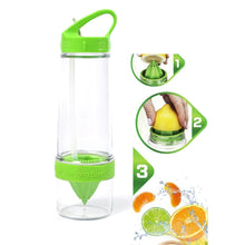 Bottle for making flavored water with citrus