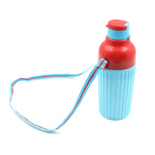 BPA-free water bottle with easy carry strap