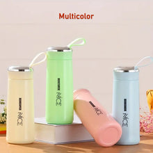 Leak-Proof Glass Water Bottle with Carrying Strap