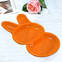 Six-piece multicolor rabbit-shaped dish set for children