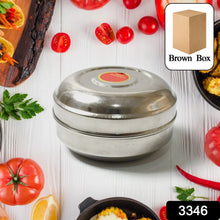 Multi-Purpose Stainless Steel Round Shape Tiffin Box - Small Gift For Baby Girl And Baby Boy For Office, School / Tuition / Picnic (big)