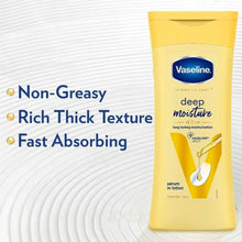 Vaseline Intensive Care Deep Moisture Body Lotion (Long Lasting Moisturization For Healthy, Glowing Skin)