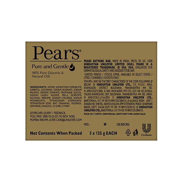 Pears Pure & Gentle Soap (125 g) - Pack of 5