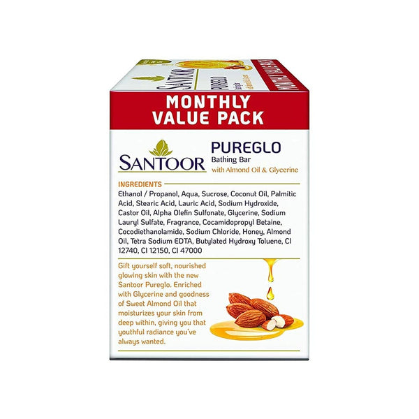 Santoor PureGlo Glycerine Soap - Buy 2 Get 1 Free