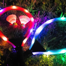 Fun LED badminton set with illuminated rackets