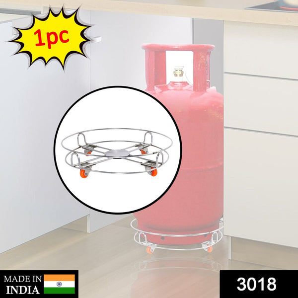 Durable gas cylinder trolley with roller wheels