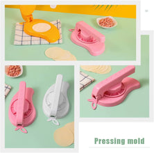 Easy-to-use plastic roti press for home cooking.