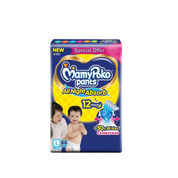 MamyPoko Pants Standard Diaper (L, 9-14 kg) (44 pieces)