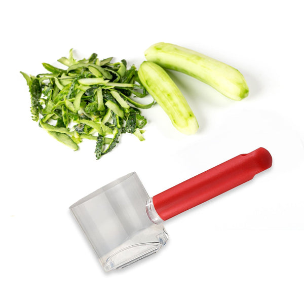 Stainless steel peeler with container for fruits and vegetables