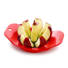 Ganesh apple cutter, plastic and stainless steel, color may vary.