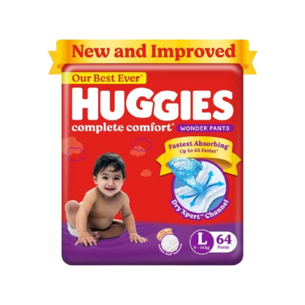 Huggies Wonder Diaper (64 pieces) (Pants, L, 9-14 kg)