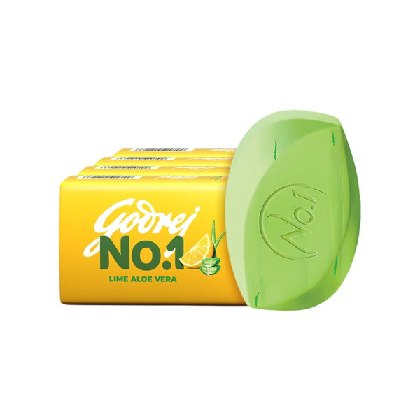 Godrej No.1 Lime & Aloe Vera Soap (4 x 150 g) - Buy 3 Get 1 Free