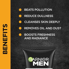 Garnier Men Turbo Bright Anti-Pollution Double Action Face Wash 100g