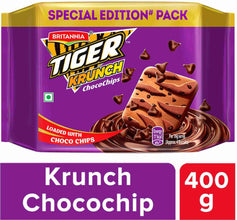 BRITANNIA Tiger Krunch Chocochips Sweet & Salty Biscuit (Meetha-Namkeen Biscuit)  (4 x 100 g)