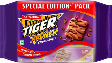 BRITANNIA Tiger Krunch Chocochips Sweet & Salty Biscuit (Meetha-Namkeen Biscuit)  (4 x 100 g)