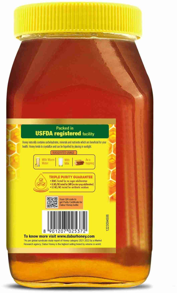 Dabur 100% Pure World's No.1 Honey Brand with No Sugar Adulteration  (500 g)