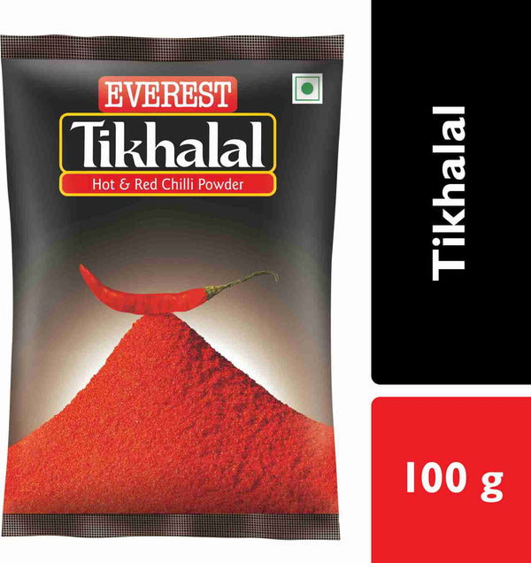 EVEREST Hot and Red Chilli Powder Tikhalal, Pack of 1 (Masala Combo)  (100 g)