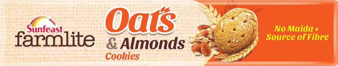 Sunfeast Farmlite Oats & Almonds Cookies Biscuit (Cookie)  (300 g)