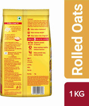 Saffola Rolled Oats, Delicious Creamy Oats, High Protein & Fibre, Healthy Cereal Pouch  (1 kg)