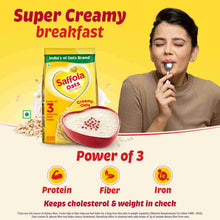 Saffola Rolled Oats, Delicious Creamy Oats, High Protein & Fibre, Healthy Cereal Pouch  (1 kg)