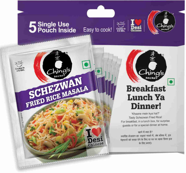 Ching's Secret Schezwan Fried Rice Masala, Cooks in 4/5Mins, 5 Single use Pouches  (100 g