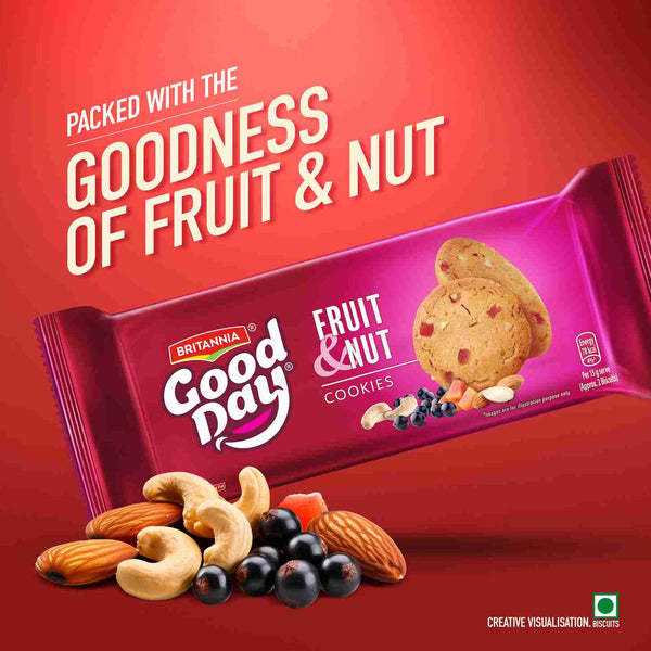 BRITANNIA Good Day Fruit & Nut Cookies Biscuit (Cookie)  (450 g)