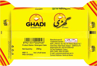 Ghadi Detergent Cake 250 x 5 Detergent Bar  (1250 g, Pack of 5)