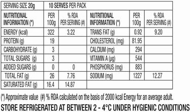 D'lecta Processed Cheese Cubes 200g – Easy Open Pack, 10 Cubes