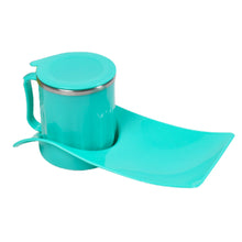 Home use snack tray with steel cup